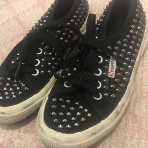 Black studded Superga’s